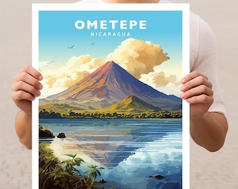 Ometepe Nicaragua Reise Wand Kunst Poster Print