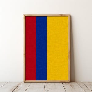 Colombia Colombian Flag Travel Wall Art Poster Print