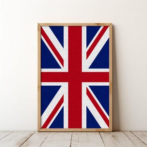 UK United Kingdom Great Britain British Union Jack Flag Travel Wall Art Poster Print