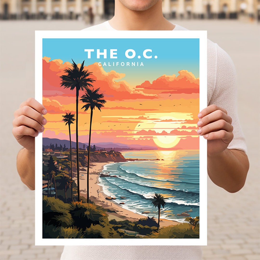 The OC Orange County California Travel Wall Art Poster Print - Etsy