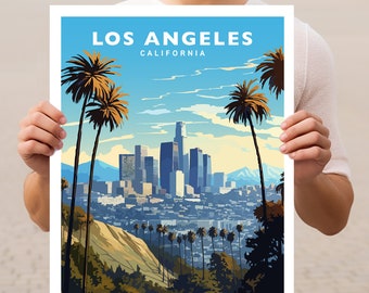 Los Angeles California Travel Wall Art Poster Print