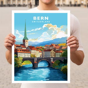 Bern Switzerland Travel Wall Art Poster Print