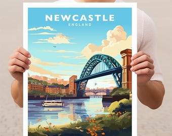 Newcastle, Engeland UK Travel Wall Art Poster Print