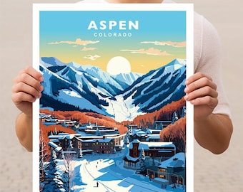 Aspen Colorado Travel Wall Art Poster Print