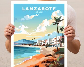 Lanzarote Spain Canary Islands Travel Wall Art Poster Print
