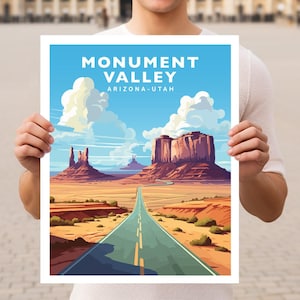 Monument Valley Arizona Utah Travel Wall Art Poster Print