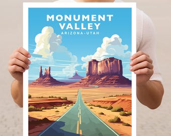 Monument Valley Arizona Utah Travel Wall Art Poster Print