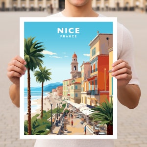 Nice France Travel Wall Art Poster Print