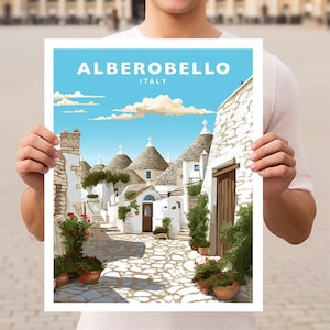 Alberobello Puglia Italy Travel Wall Art Poster Print