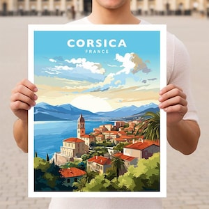 Corsica France Travel Wall Art Poster Print