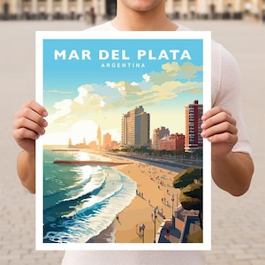 Mar del Plata Argentina Travel Wall Art Poster Print