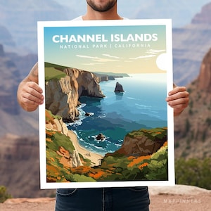 Channel Islands National Park California Travel Print Gift Hiking Wall Art Home Decor Poster