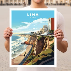 Lima Peru Reise Wand Kunst Poster Print