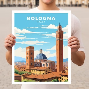 Bolognes Italien Reise-Wand-Kunst-Plakat