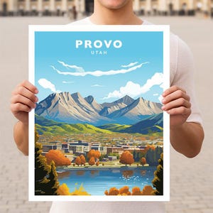 Provo Utah Travel Wall Art Poster Print