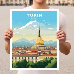 Turin Italy Travel Wall Art Poster Print