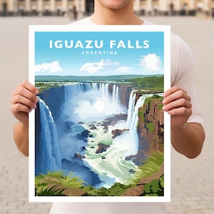 Iguazu Falls Argentina Travel Wall Art Poster Print