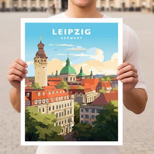 Leipzig Deutschland Reise Wand Kunst Poster Print