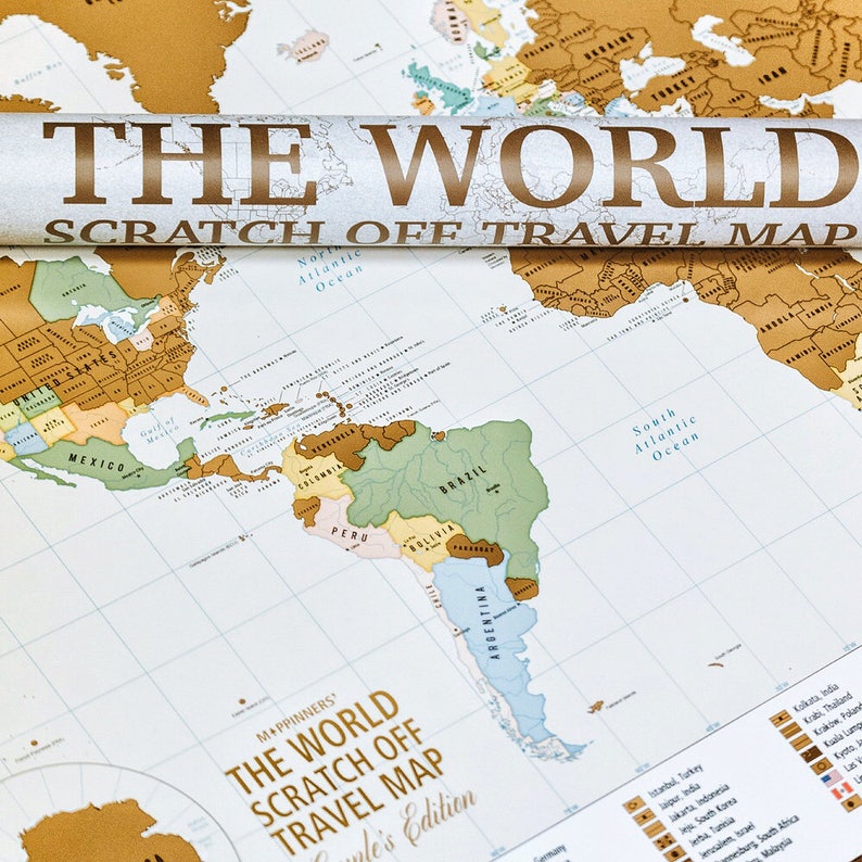 The World Couples Edition Scratch Off Travel Map by Mappinners image 2
