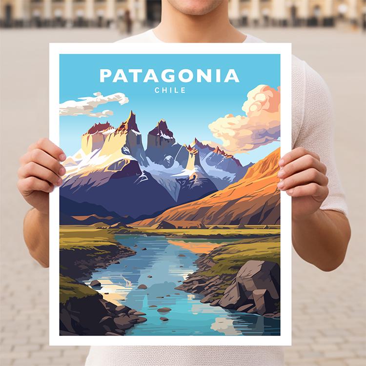 Patagonia Chile Torres Del Paine Travel Wall Art Poster Print - Etsy