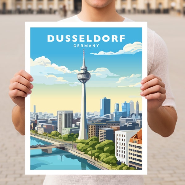 Dusseldorf Germany Travel Wall Art Poster Print