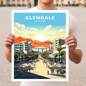 Glendale Arizona Travel Wall Art Poster Print