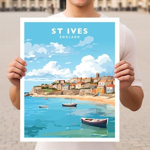 St Ives England UK Travel Wall Art Poster Print