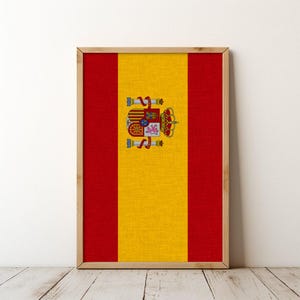 Spain Spanish Flag Travel Wall Art Poster Print