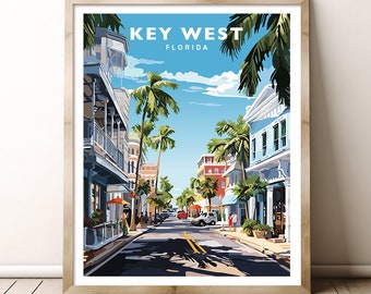 Key West Florida Travel Wall Art Poster Print