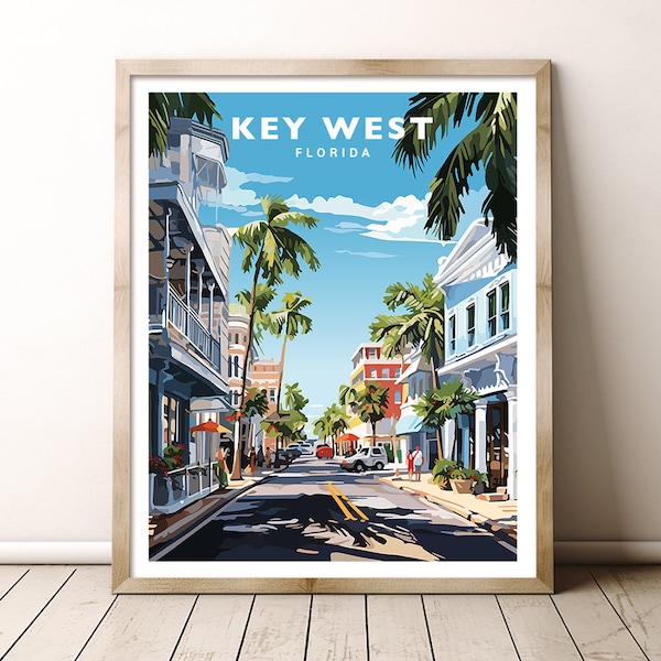 Affiche murale de voyage de Key West en Floride, impression