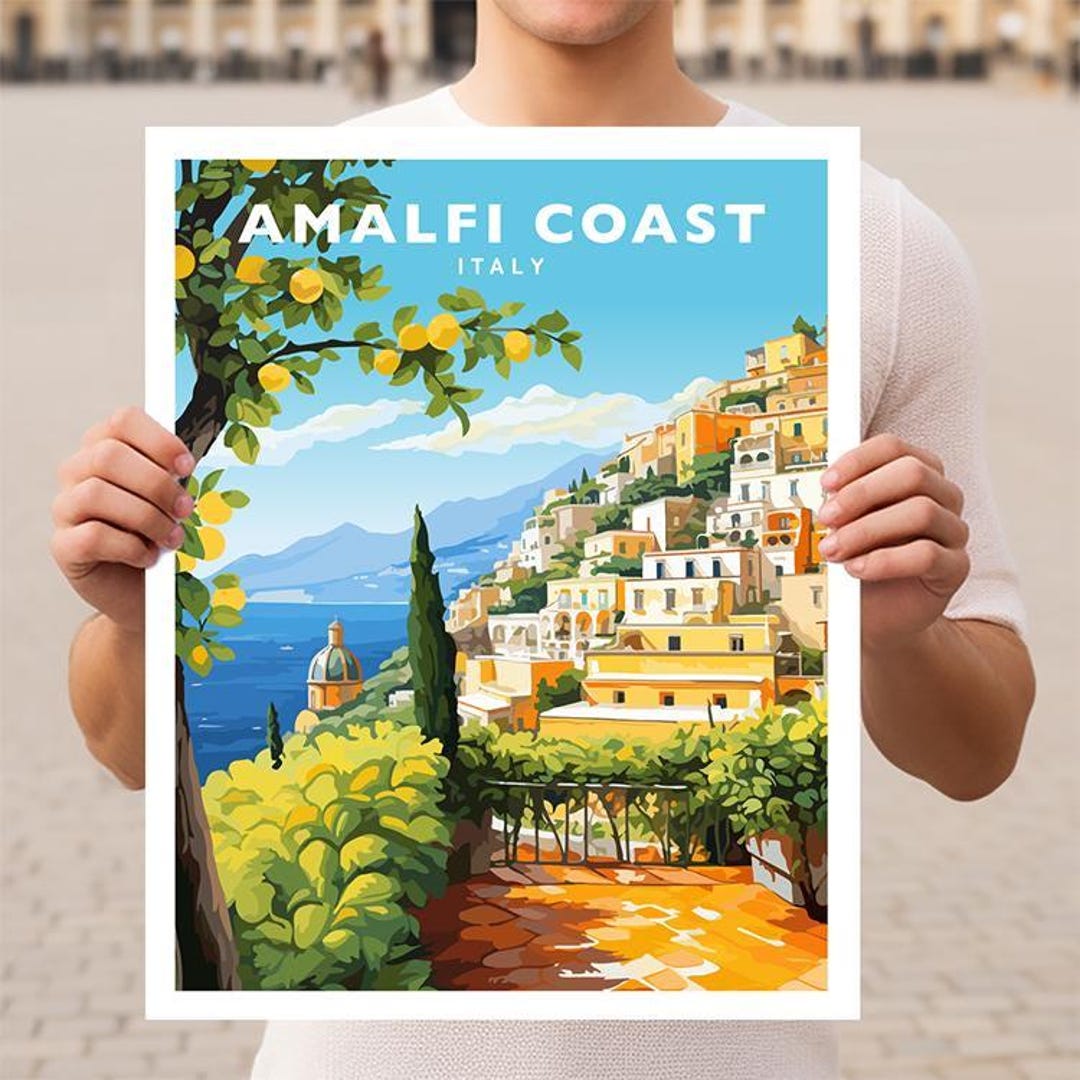 Amalfi Coast Italy Travel Wall Art Poster Print - Etsy