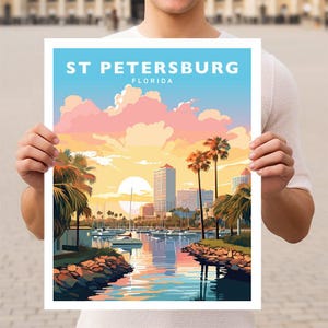 St Petersburg Florida Travel Wall Art Poster Print