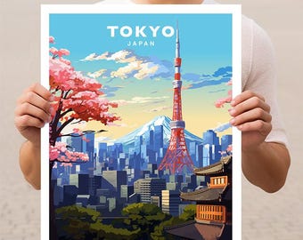 Tokyo Japan Travel Wall Art Poster Print