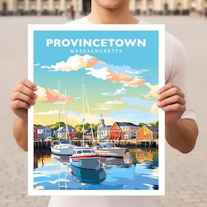 Provincetown Massachusetts Cape Cod Travel Wall Art Poster Print