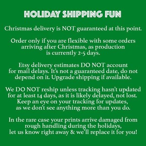 a green christmas card with the words holiday shipping fun