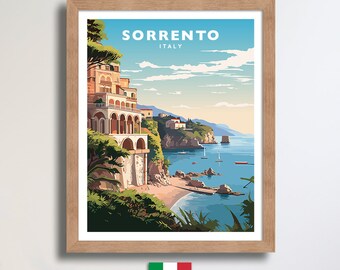 Stampa poster da parete con viaggio in Italia a Sorrento