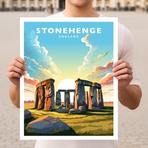 Stonehenge England Travel Wall Art Poster Print