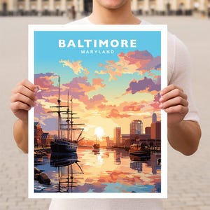 Baltimore Maryland Travel Wall Art Poster Print