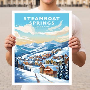 Steamboat Springs Colorado Travel Wall Art Poster Print