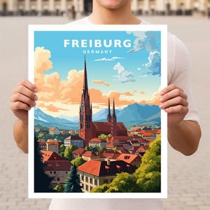 Freiburg Niemcy Podróż Sztuka Plakat Ścienny Wydruk