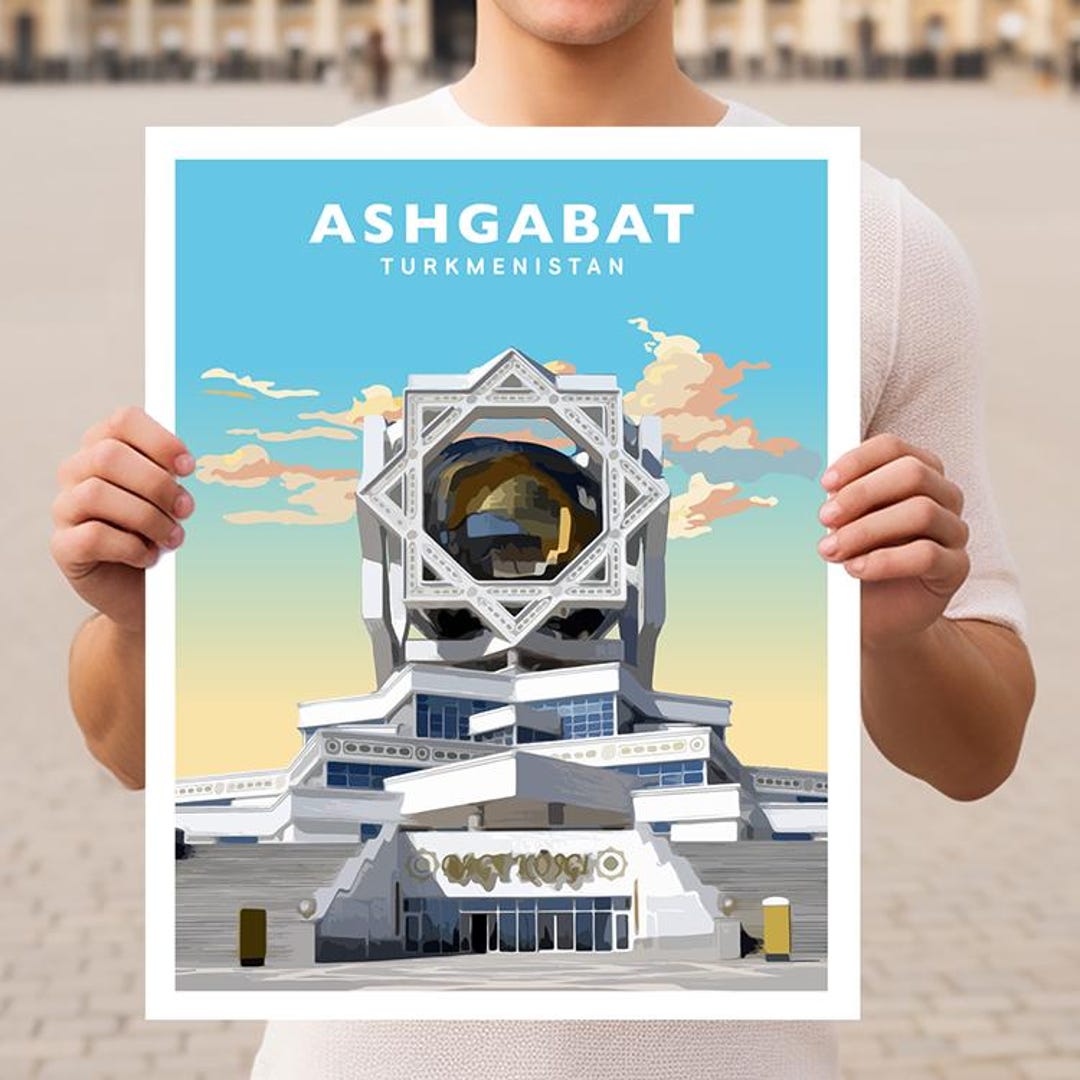Ashgabat Turkmenistan Travel Wall Art Poster Print - Etsy