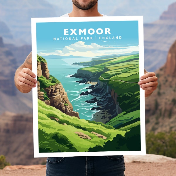 Exmoor National Park England UK Travel Wall Art Poster Print