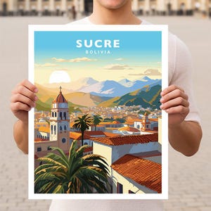 Sucre Bolivia Travel Wall Art Poster Print