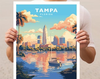 Tampa Florida Travel Wall Art Poster Print