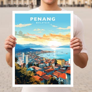 Penang Malaysia Travel Wall Art Poster Print
