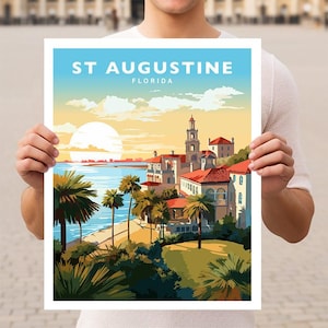 St Augustine Florida Travel Wall Art Poster Print