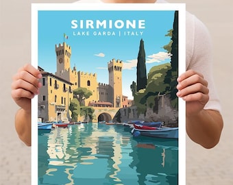 Sirmione Lake Garda Italy Travel Wall Art Poster Print