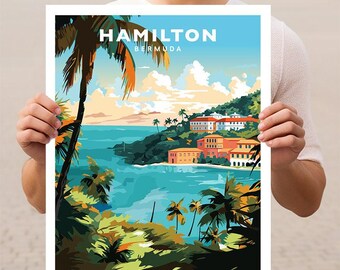 Hamilton Bermuda Travel Wall Art Poster Print