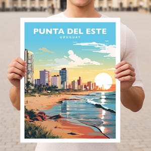 Impresión del cartel del arte de la pared del viaje de Punta del Este Uruguay