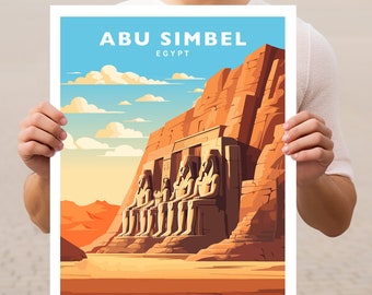 Abu Simbel Egypt Travel Wall Art Poster Print